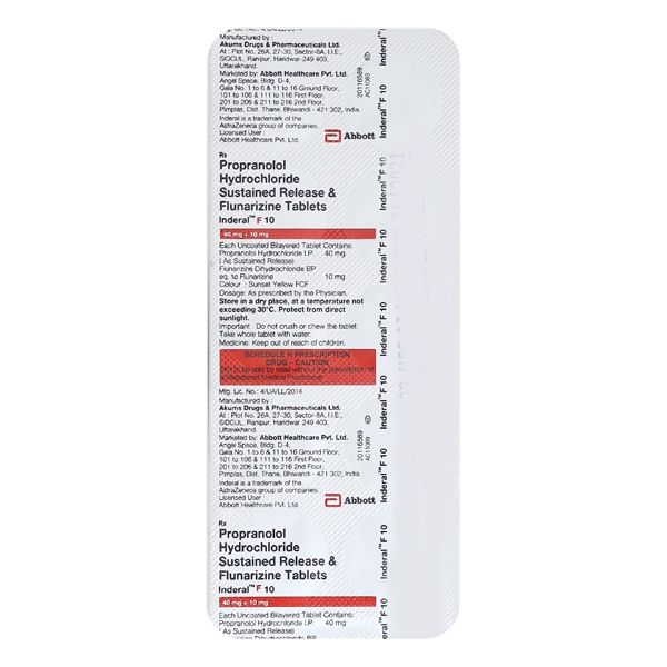 Inderal f 10 mg