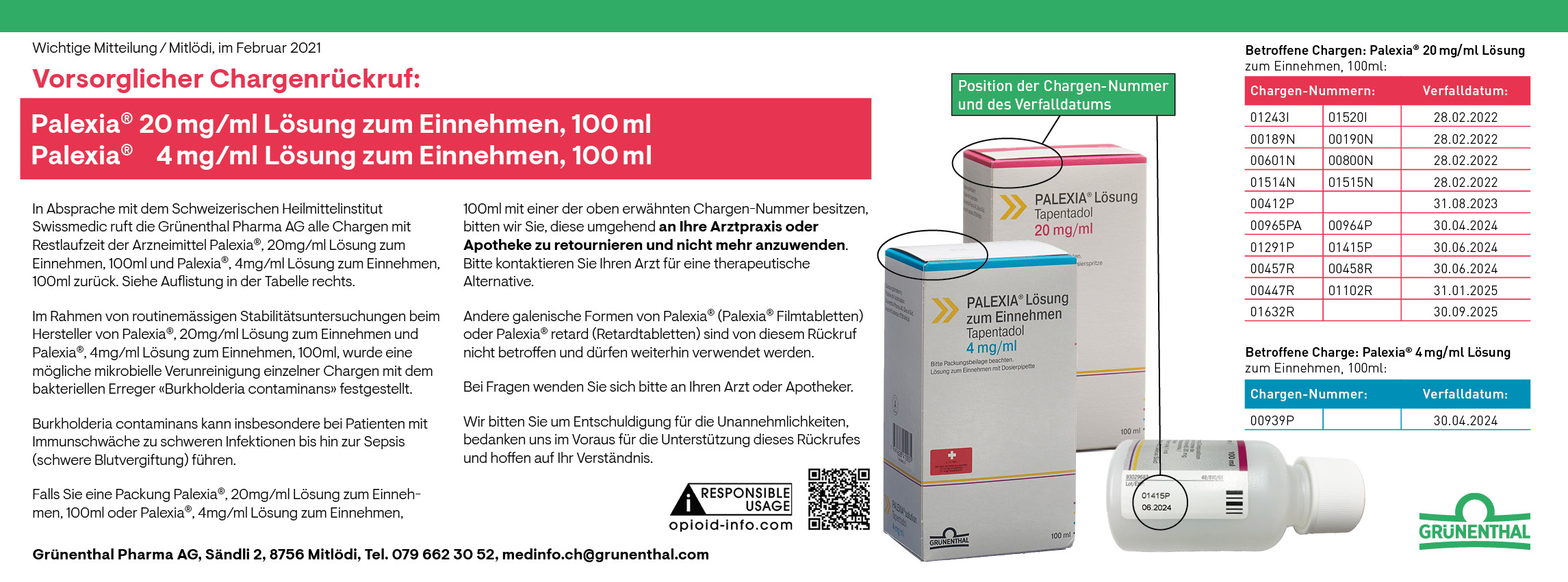palexia de 100 mg
