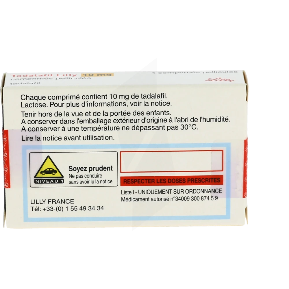 Prix Tadalafil 10 Mg Comprimé Pelliculé Boîte De 4