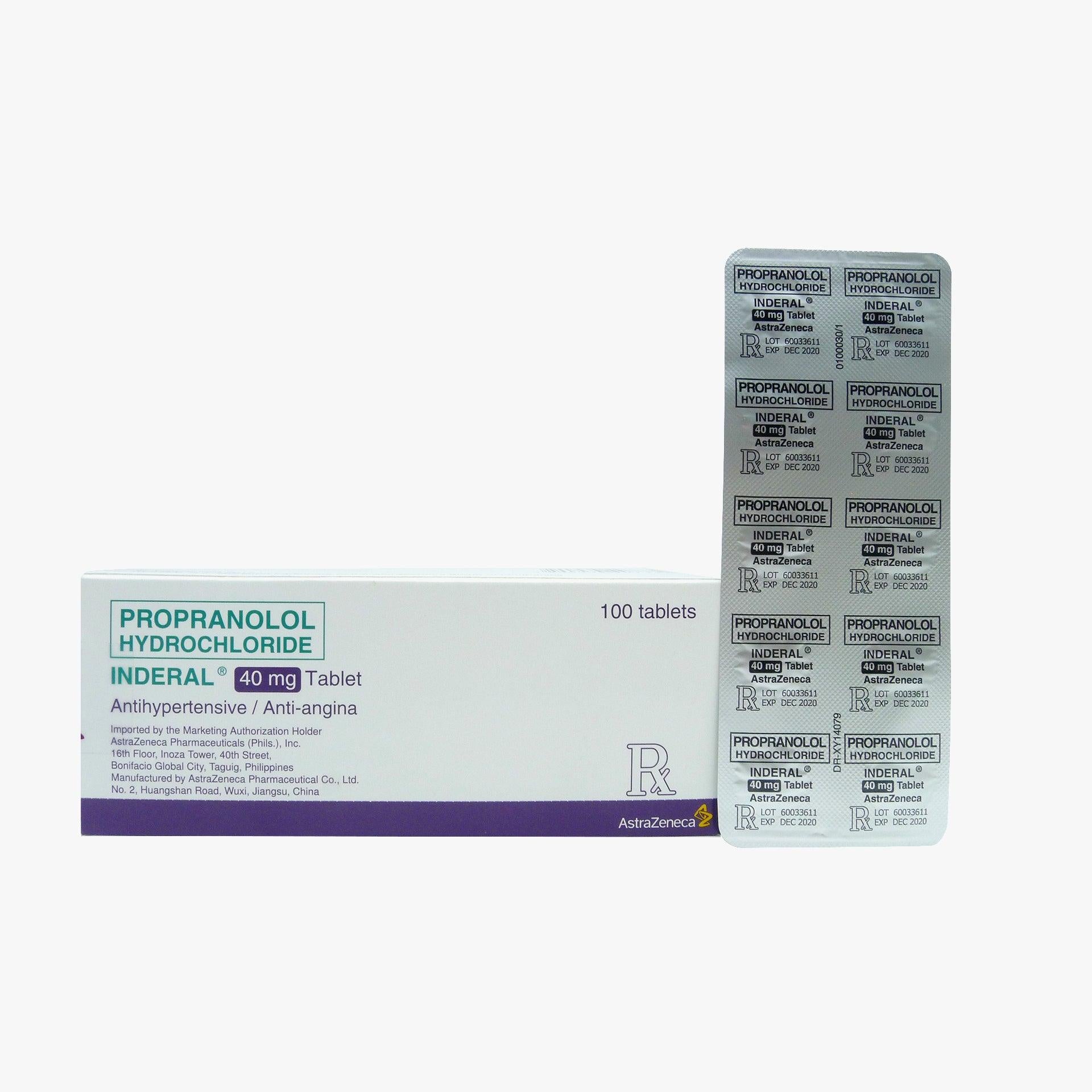 propranolol 20 mg inderal