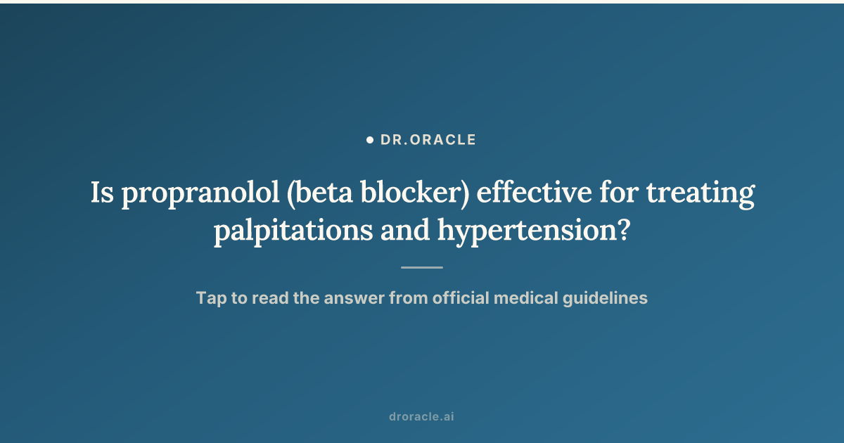 Propranolol 20 Mg Palpitations