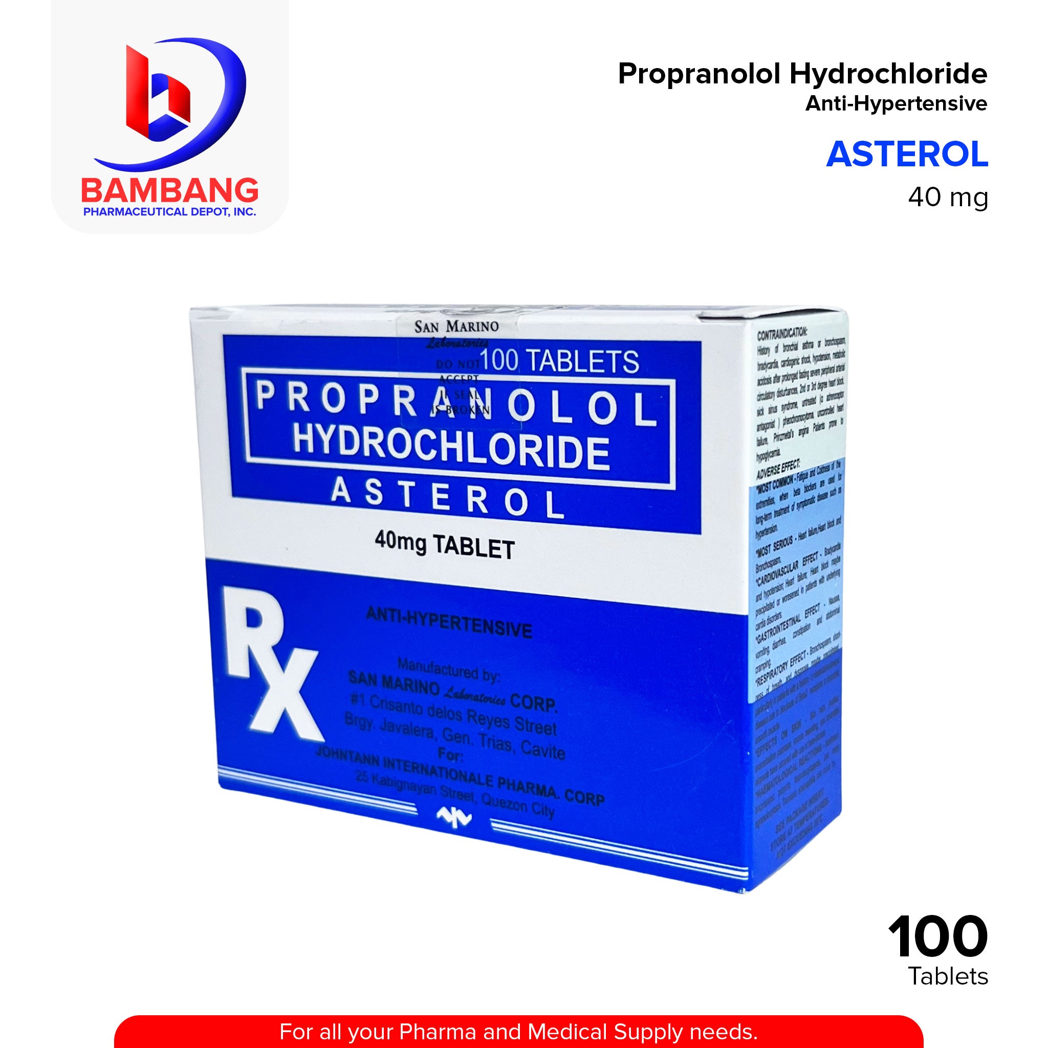 Propranolol 40mg