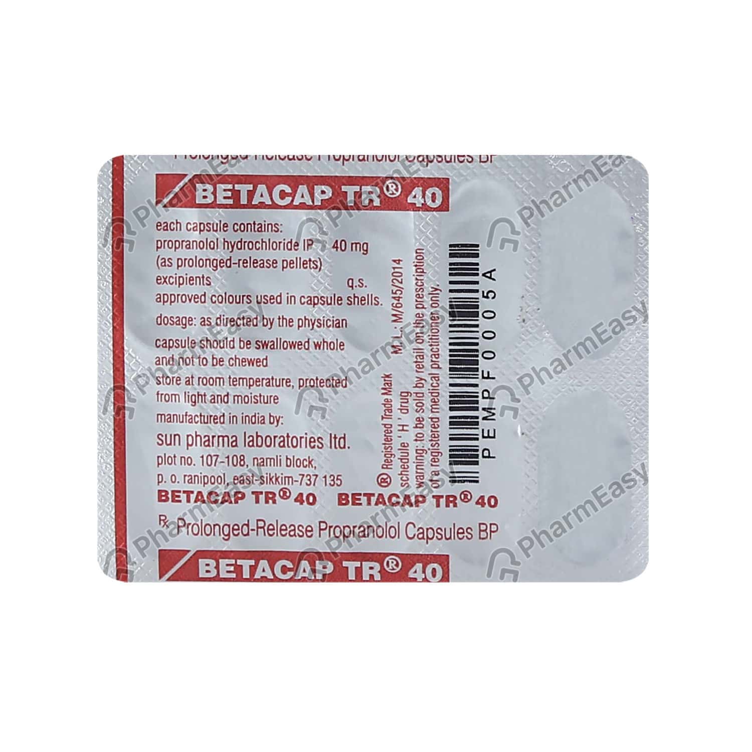 Propranolol 40mg Spc