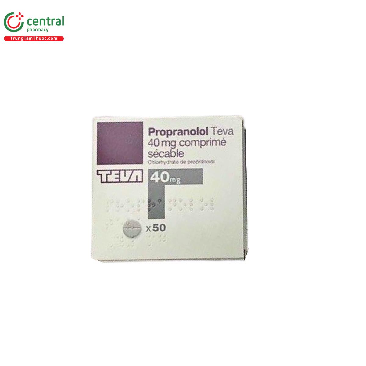 propranolol teva 40 mg prix