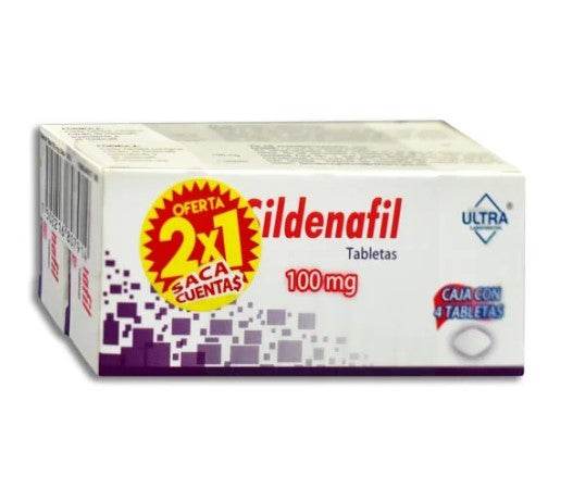 Sildenafil 100 mg 4 tabletas