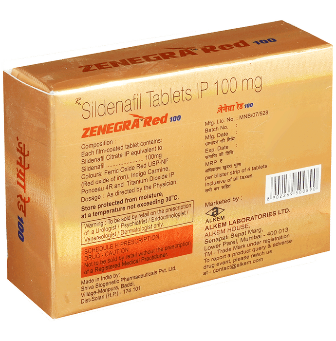 Sildenafil zenegra 100mg