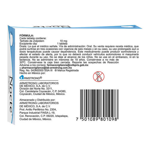 Tartrato de zolpidem 12.5 mg