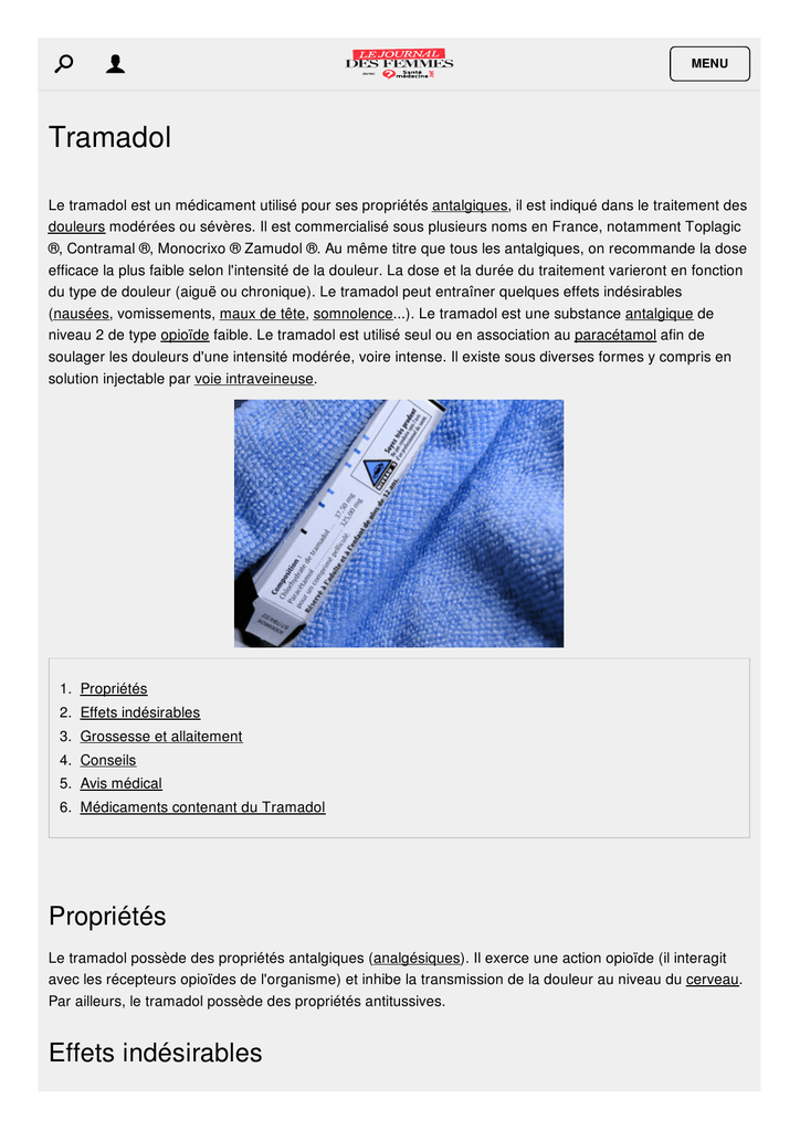 Tramadol Lp 100 Generique