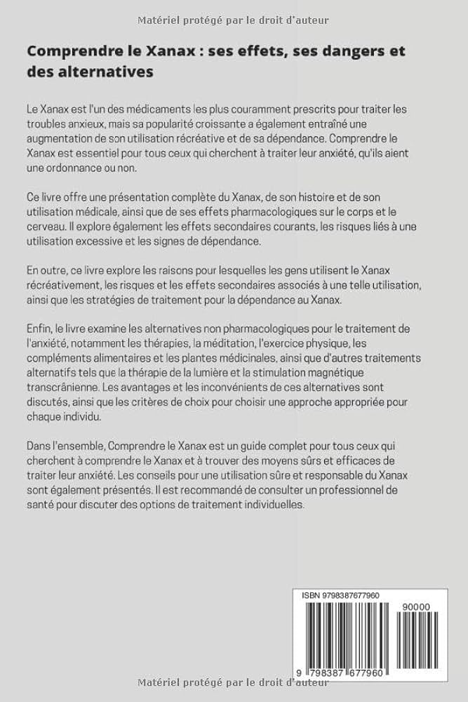 Xanax sans ordonnance