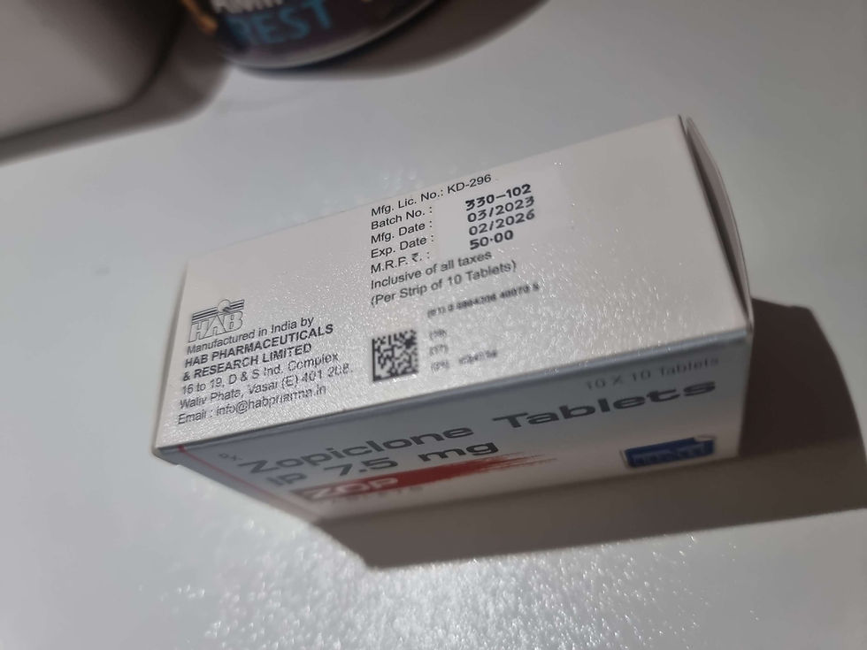 Zopiclone 7.5 mg achat