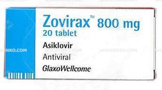 Zovirax de 800 mg