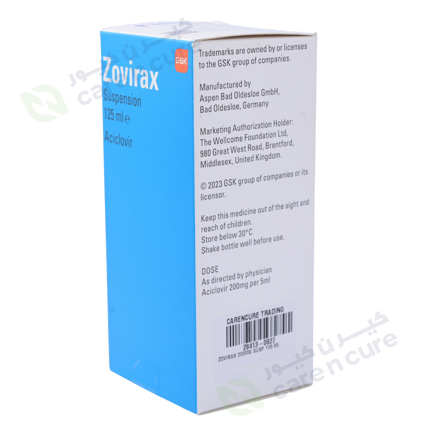 Zovirax sirop prix